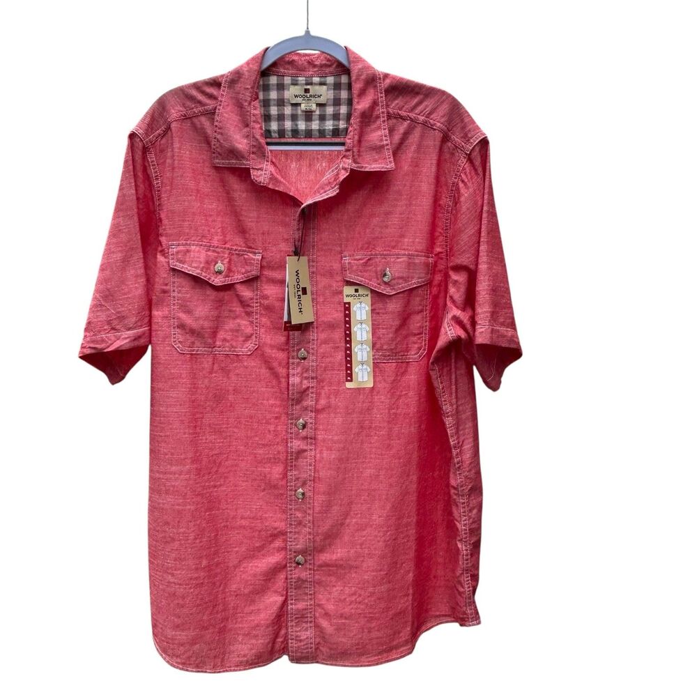Woolrich‎ Atlas Shirt Mens XL Short Sleeve Button Up Lightweight Casual Outdoor